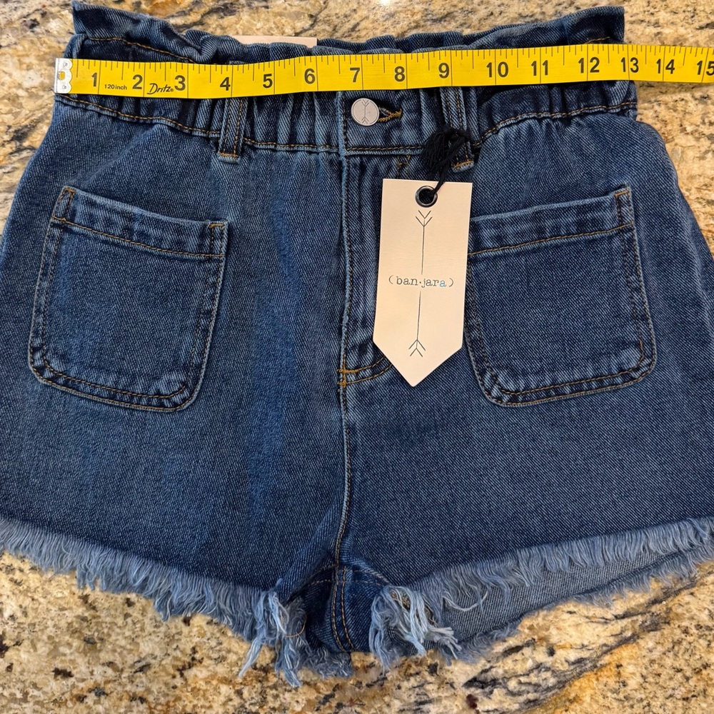 Banjara Juniors Blue Jean Shorts Size 3/25 Hippie Boho Festival Western - Picture 10 of 12